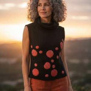 Top CIRCULOS Marrón